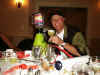 Celebrating in style, Bill shows off the latest in portable gas powered blenders!