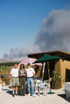 Cilurzo Vinyard Brunch with the start of the fire in the background